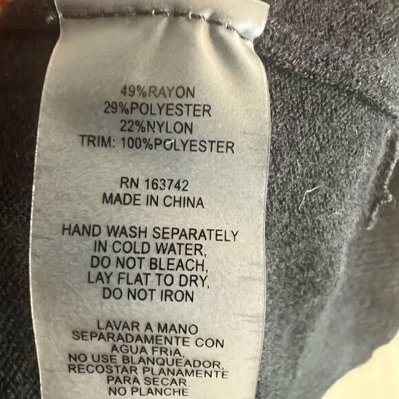 Sioni Milano Black Lace Long Sleeve Top Size L - Picture 6 of 6